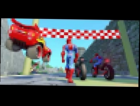Новый мультик Человек паук - Детские машинки гонки - Для самых маленьких видео 