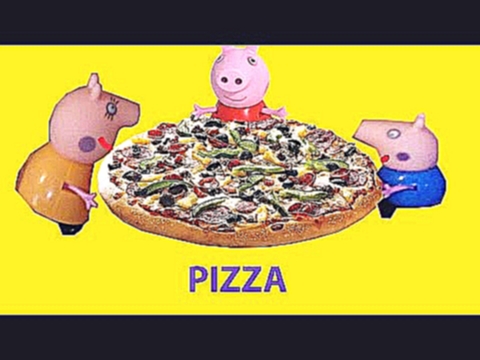 Свинка Пеппа мультик с игрушками Пицца на завтрак Peppa Pig cartoon with toys Pizza on breakfast 