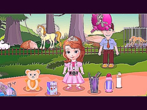 NEW Игры для детей 2015—Disney Принцесса София в зоопарке—Мультик Онлайн видео игры для девочек 
