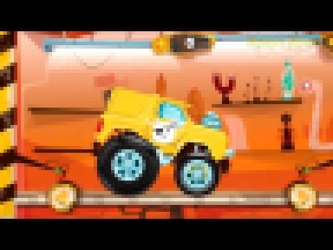 Желтая машинка MONSTER TRUCK  Машинки для мальчиков  Мультфильмы про машины 