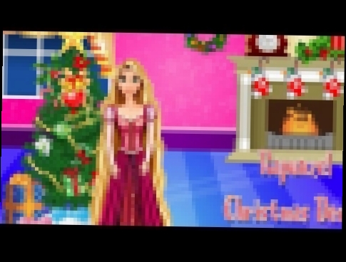 NEW Игры для детей—Disney Принцесса Рапунцель украшение новогодней елки—мультик для девочек 