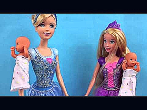 Барби Бассейн Принцессы Диснея Золушка Рапунцель мультик с куклами на русском игры для девочек 
