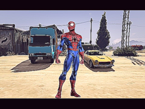 Цветный машинки автомобили с Человек паук мультик для детей песенки Тачки 2 Молния Маквин 
