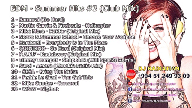 Музыкальный видеоклип ♫ EDM - Summer Hits #3 ♫ (Club Mix) (2014) ★ Dj Radiation ★  