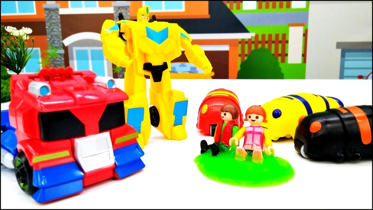 #ТРАНСФОРМЕРЫ #БамблБи и #Оптимус Прайм спасают город: ПРИШЕЛЬЦЫ АТАКУЮТ! Видео #игрушки для детей 