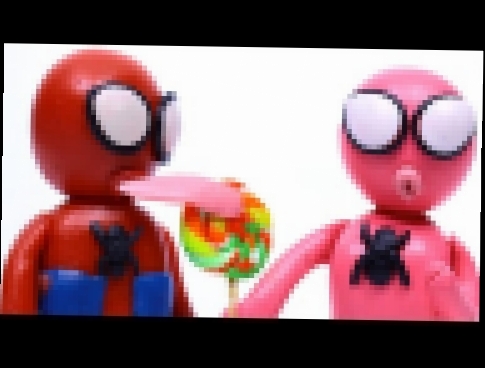 Мультик Человек паук Плей До Мультфильм для девочек Play Doh Stop Motion Animation Spiderman 
