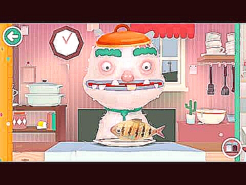 Готовим еду для чудиков - Детский развивающий мультик игра как приготовить поесть и накормить 