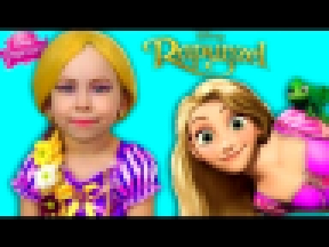 Kids Makeup Rapunzel Hair & Costumes Disney Princess DOLL Cosplay with Colours Paints 