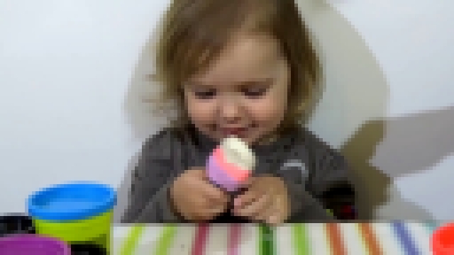 Мороженное на палочке из пластилина лепим Play-Doh ice cream on a stick 